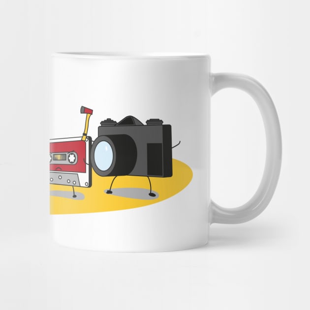 Phone Cassette Camera Bulling Smartphone Funny Cartoon by udesign